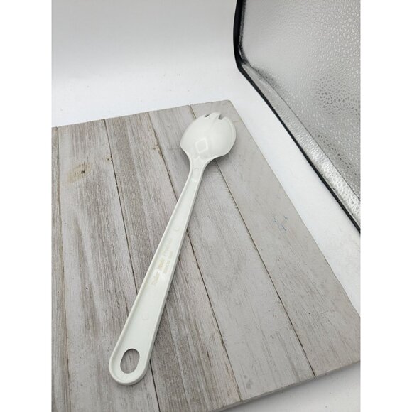 Tailor Made Products #2 White Nylon Plastic Slotted Spoon Fork Spork 11 1/2" - Picture 4 of 8